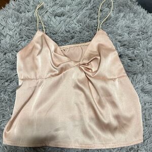 Elegant Satin Pink Cami Top